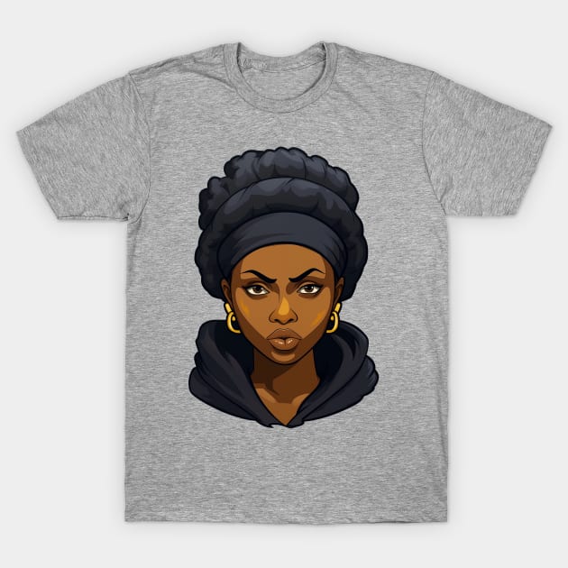 Angry Black Woman T-Shirt by JunkyDotCom